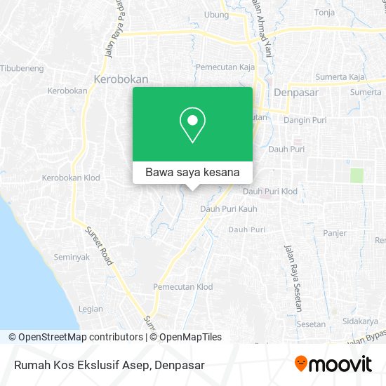 Peta Rumah Kos Ekslusif Asep