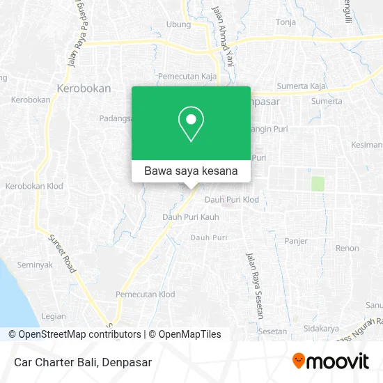 Peta Car Charter Bali
