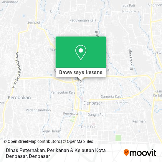 Peta Dinas Peternakan, Perikanan & Kelautan Kota Denpasar