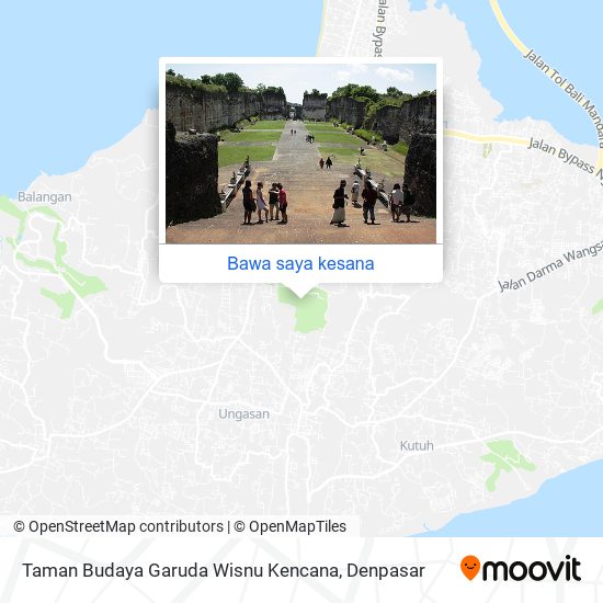 Peta Taman Budaya Garuda Wisnu Kencana