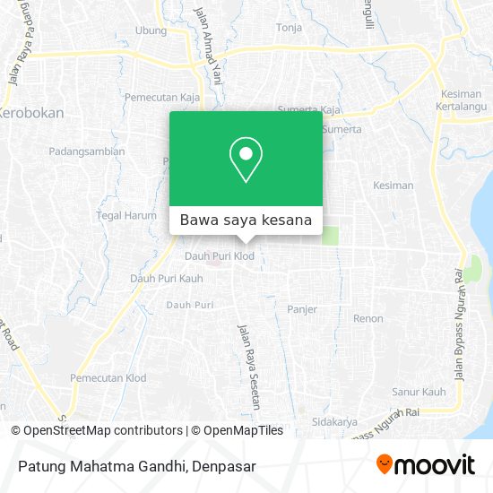 Peta Patung Mahatma Gandhi