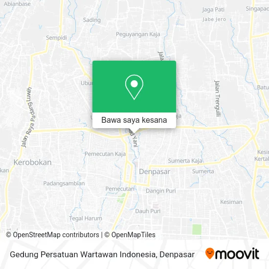 Peta Gedung Persatuan Wartawan Indonesia