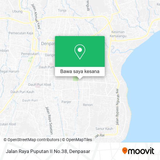 Peta Jalan Raya Puputan II No.38