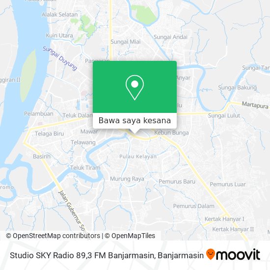 Peta Studio SKY Radio 89,3 FM Banjarmasin