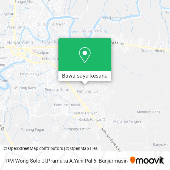 Peta RM Wong Solo Jl.Pramuka A.Yani Pal 6