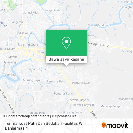 Peta Terima Kost Putri Dan Bedakan Fasilitas Wifi