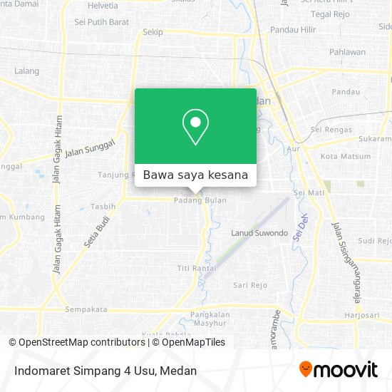 Peta Indomaret Simpang 4 Usu