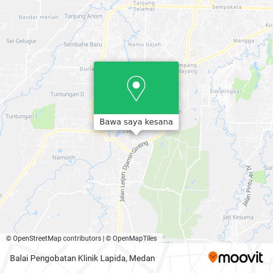 Peta Balai Pengobatan Klinik Lapida