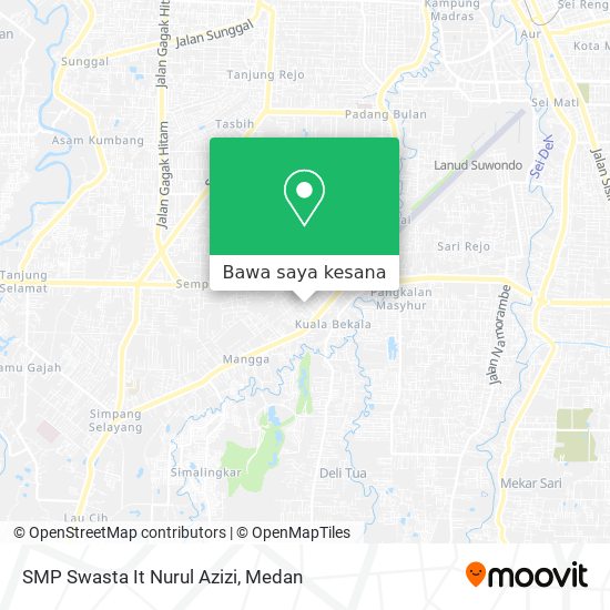 Peta SMP Swasta It Nurul Azizi