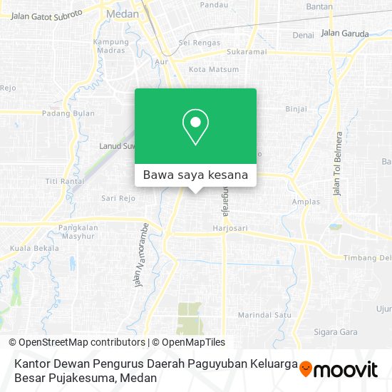 Peta Kantor Dewan Pengurus Daerah Paguyuban Keluarga Besar Pujakesuma