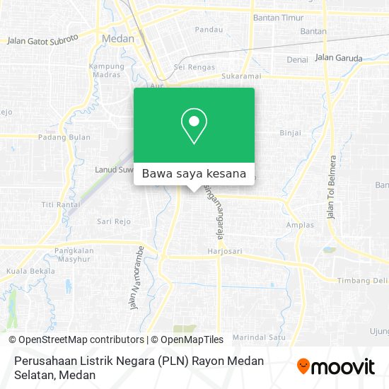 Peta Perusahaan Listrik Negara (PLN) Rayon Medan Selatan