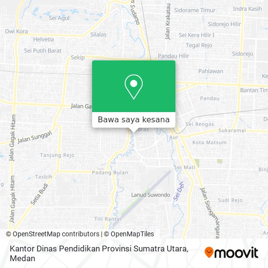 Peta Kantor Dinas Pendidikan Provinsi Sumatra Utara