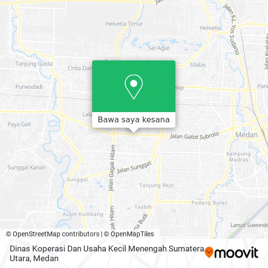 Peta Dinas Koperasi Dan Usaha Kecil Menengah Sumatera Utara