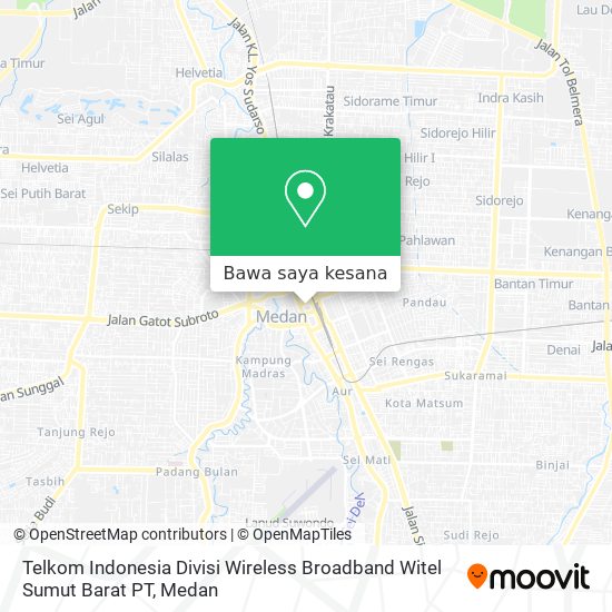 Peta Telkom Indonesia Divisi Wireless Broadband Witel Sumut Barat PT