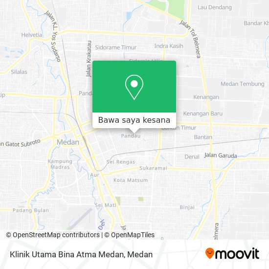 Peta Klinik Utama Bina Atma Medan