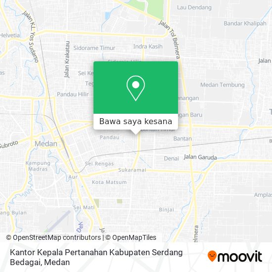Peta Kantor Kepala Pertanahan Kabupaten Serdang Bedagai
