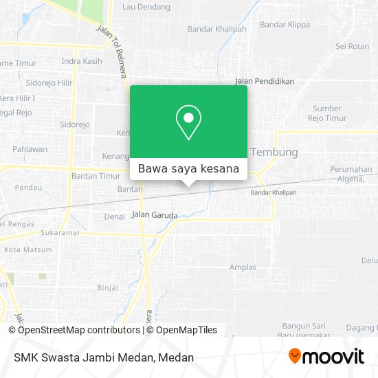 Peta SMK Swasta Jambi Medan