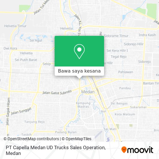 Peta PT Capella Medan UD Trucks Sales Operation