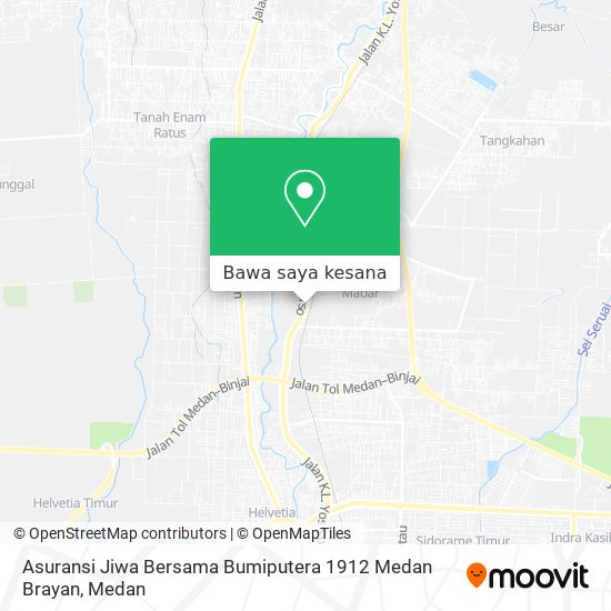 Peta Asuransi Jiwa Bersama Bumiputera 1912 Medan Brayan