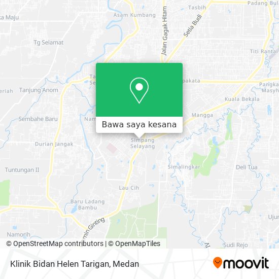 Peta Klinik Bidan Helen Tarigan