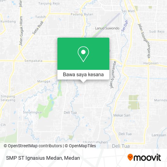 Peta SMP ST Ignasius Medan