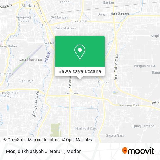 Peta Mesjid Ikhlasiyah Jl Garu 1