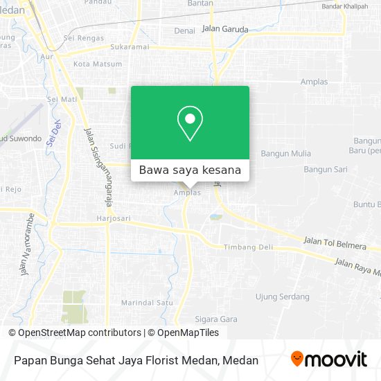 Peta Papan Bunga Sehat Jaya Florist Medan
