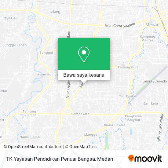 Peta TK Yayasan Pendidikan Penuai Bangsa