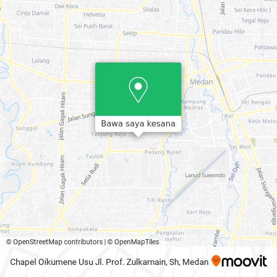 Peta Chapel Oikumene Usu Jl. Prof. Zulkarnain, Sh