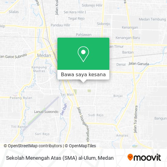 Peta Sekolah Menengah Atas (SMA) al-Ulum