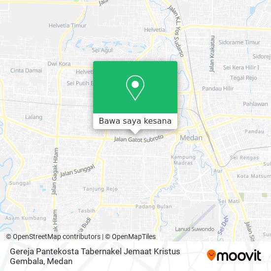 Peta Gereja Pantekosta Tabernakel Jemaat Kristus Gembala
