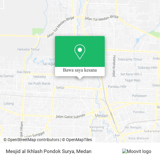 Peta Mesjid al Ikhlash Pondok Surya