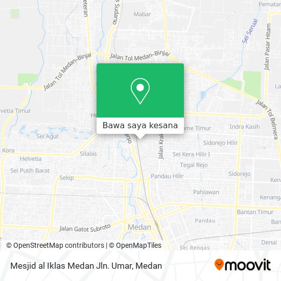 Peta Mesjid al Iklas Medan Jln. Umar