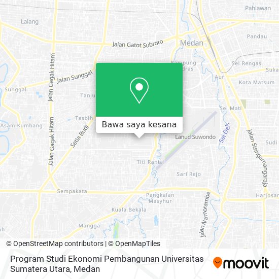 Peta Program Studi Ekonomi Pembangunan Universitas Sumatera Utara