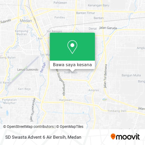 Peta SD Swasta Advent 6 Air Bersih