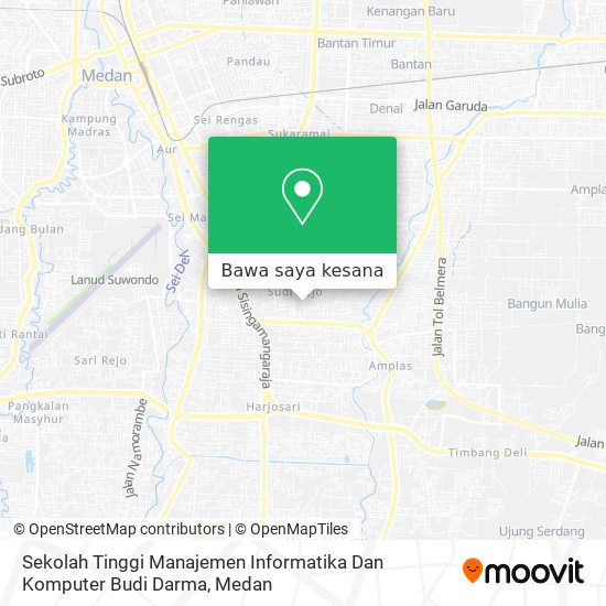 Peta Sekolah Tinggi Manajemen Informatika Dan Komputer Budi Darma