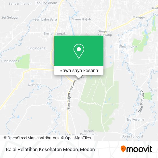 Peta Balai Pelatihan Kesehatan Medan