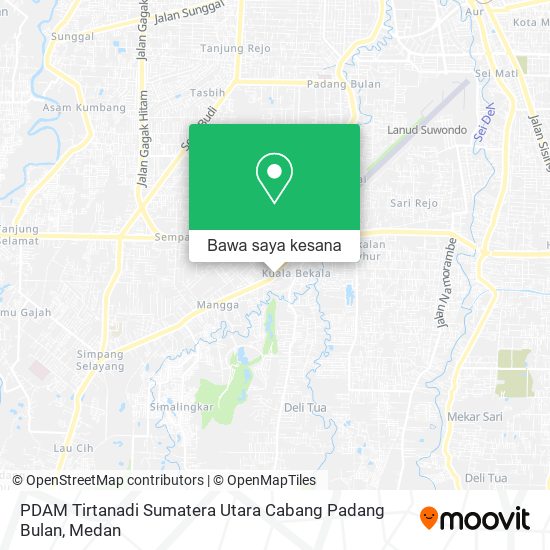 Peta PDAM Tirtanadi Sumatera Utara Cabang Padang Bulan
