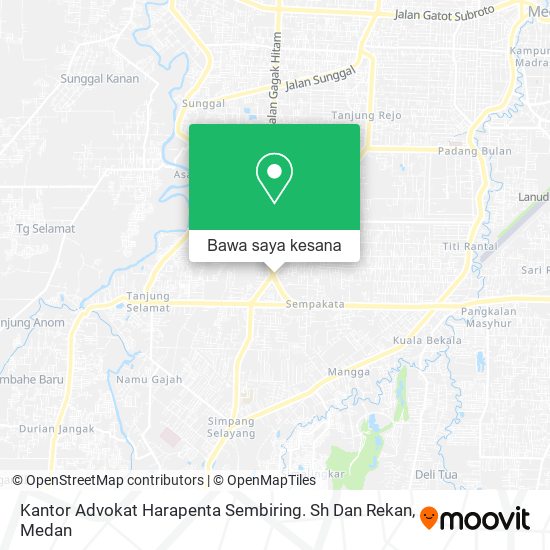 Peta Kantor Advokat Harapenta Sembiring. Sh Dan Rekan