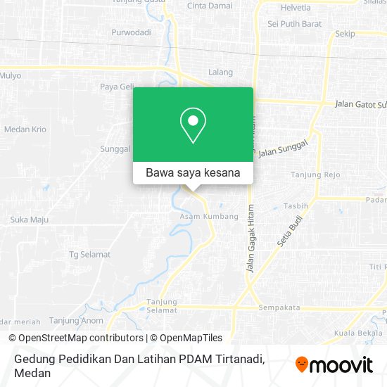 Peta Gedung Pedidikan Dan Latihan PDAM Tirtanadi