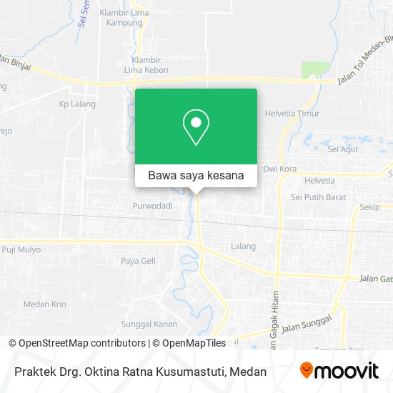 Peta Praktek Drg. Oktina Ratna Kusumastuti