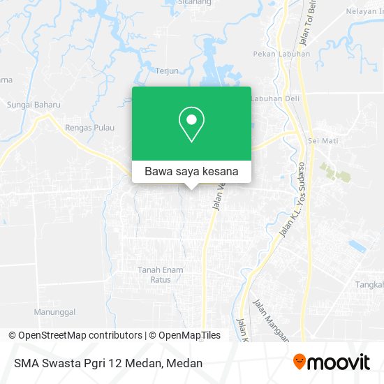 Peta SMA Swasta Pgri 12 Medan