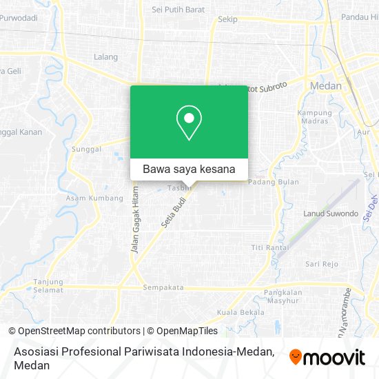 Peta Asosiasi Profesional Pariwisata Indonesia-Medan