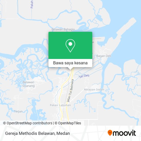 Peta Gereja Methodis Belawan