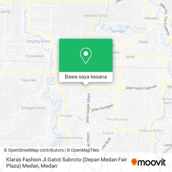 Peta Klaras Fashion Jl.Gatot Subroto (Depan Medan Fair Plaza) Medan