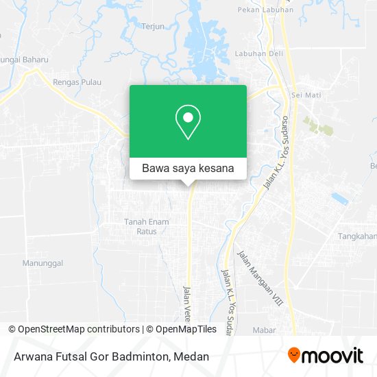 Peta Arwana Futsal Gor Badminton