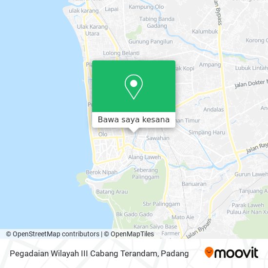 Peta Pegadaian Wilayah III Cabang Terandam