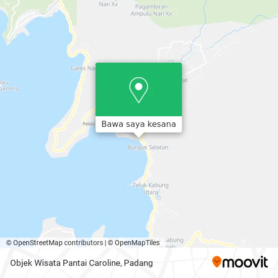 Peta Objek Wisata Pantai Caroline