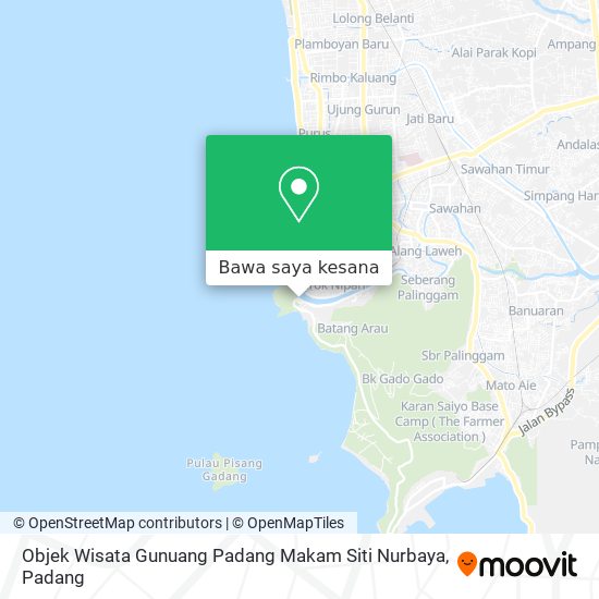 Peta Objek Wisata Gunuang Padang Makam Siti Nurbaya
