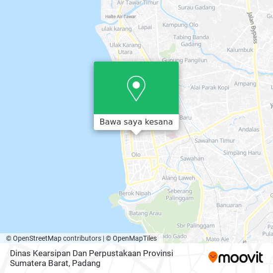 Peta Dinas Kearsipan Dan Perpustakaan Provinsi Sumatera Barat